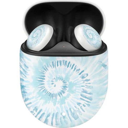 Blue and White Tie Dye Google Pixel Buds Skin